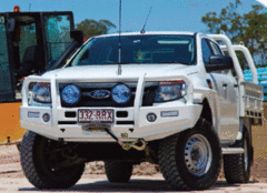 TJM OUTBACK BULL BAR BLACK STEEL