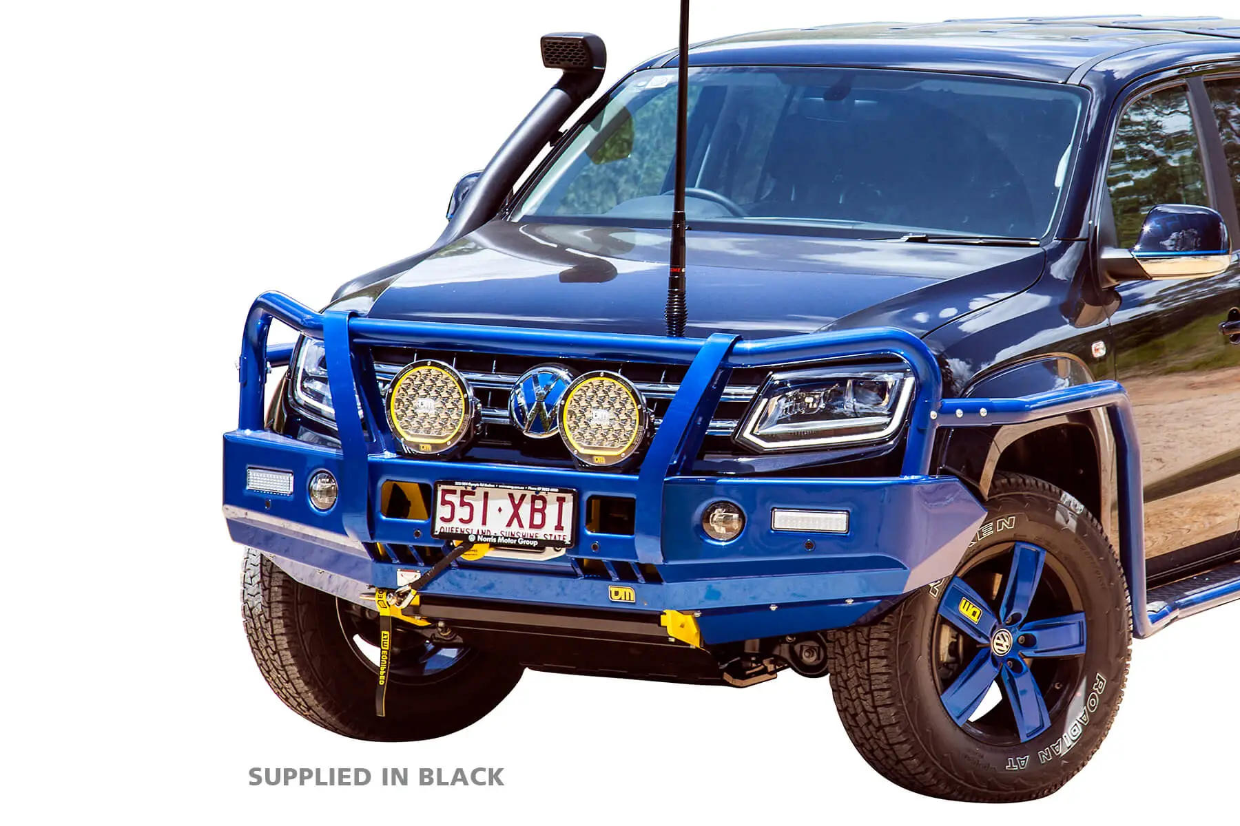TJM OUTBACK BULL BAR BLACK STEEL