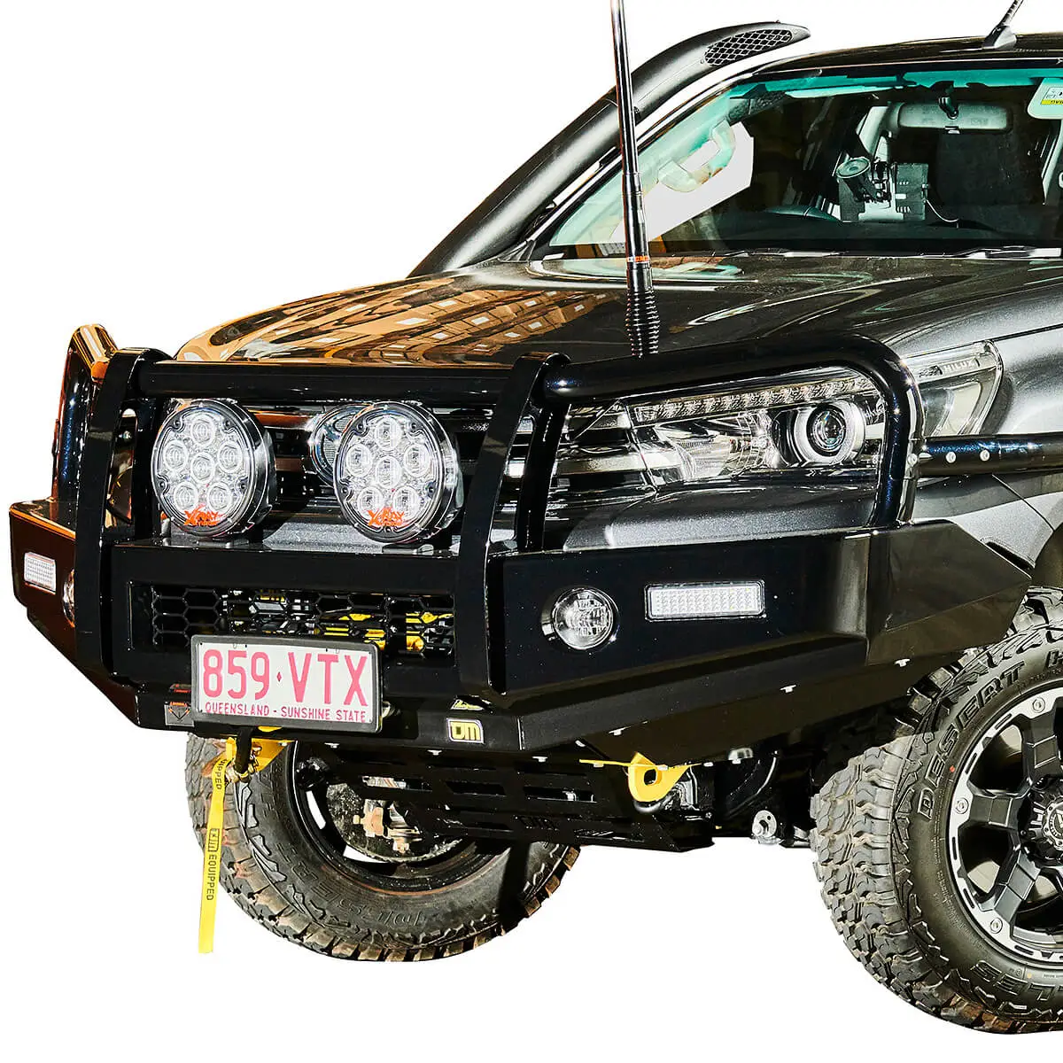 TJM OUTBACK BULL BAR BLACK STEEL