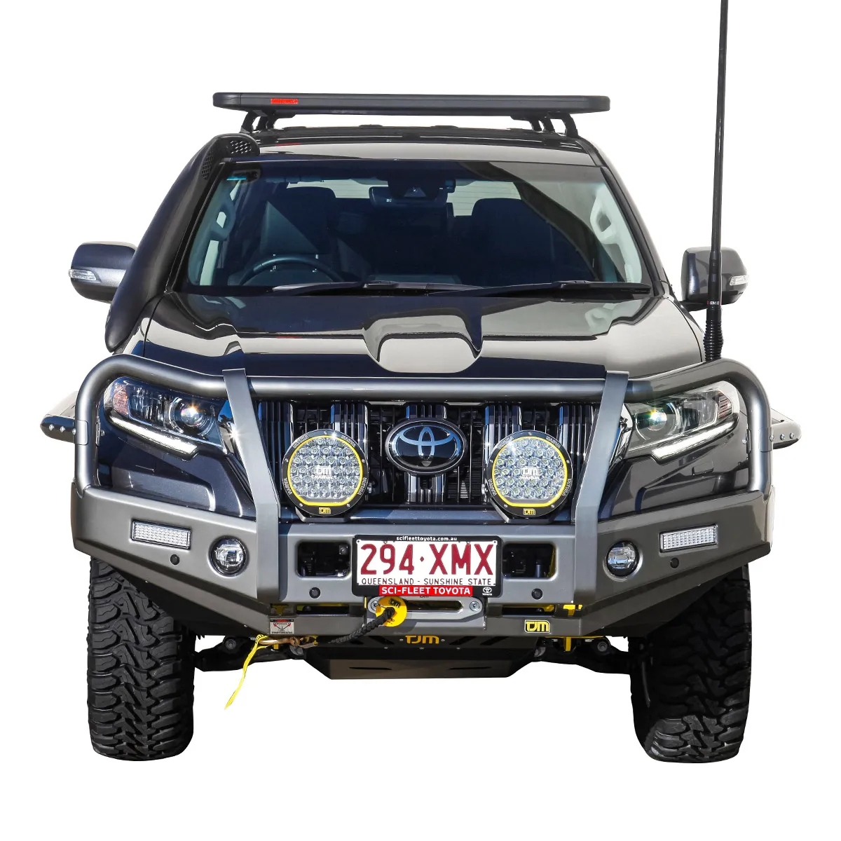 TJM OUTBACK BULL BAR BLACK STEEL