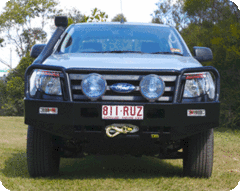 TJM TRADESMAN BULL BAR BLACK STEEL