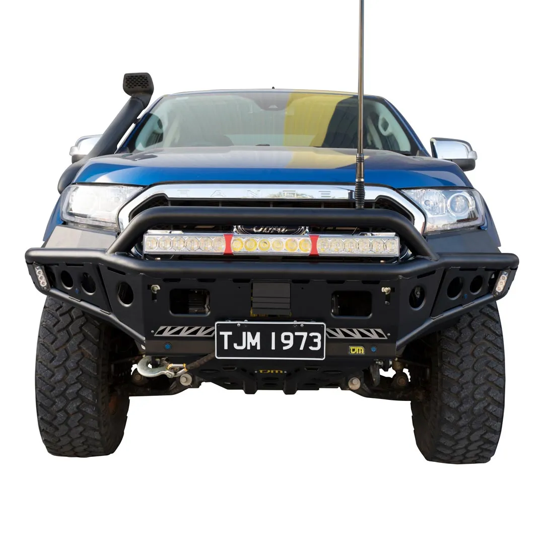 TJM CHASER BULL BAR BLACK STEEL