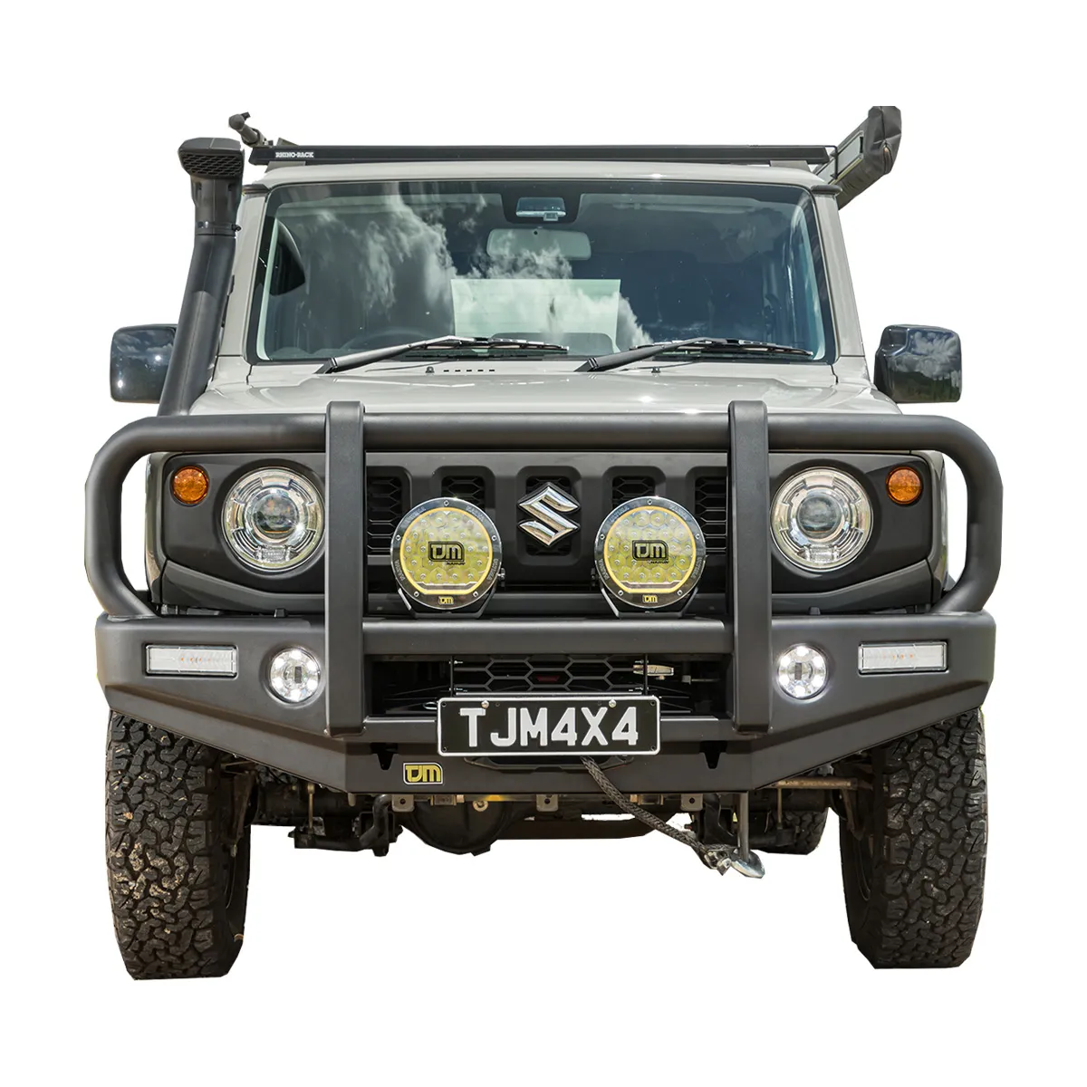 TJM OUTBACK BULL BAR BLACK STEEL
