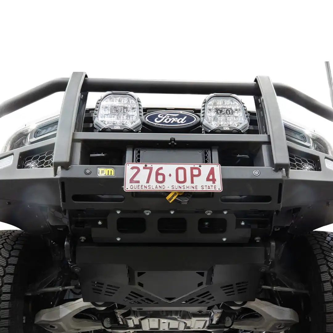 TJM UNDERBODY GUARD FRONT STEEL BLACK