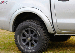 FLARE REAR DELUXE FIBREGLASS BLACK PAIR