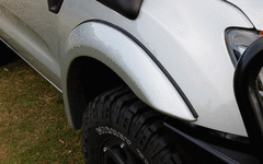 FLARE FRONT DELUXE FIBREGLASS WHITE PAIR