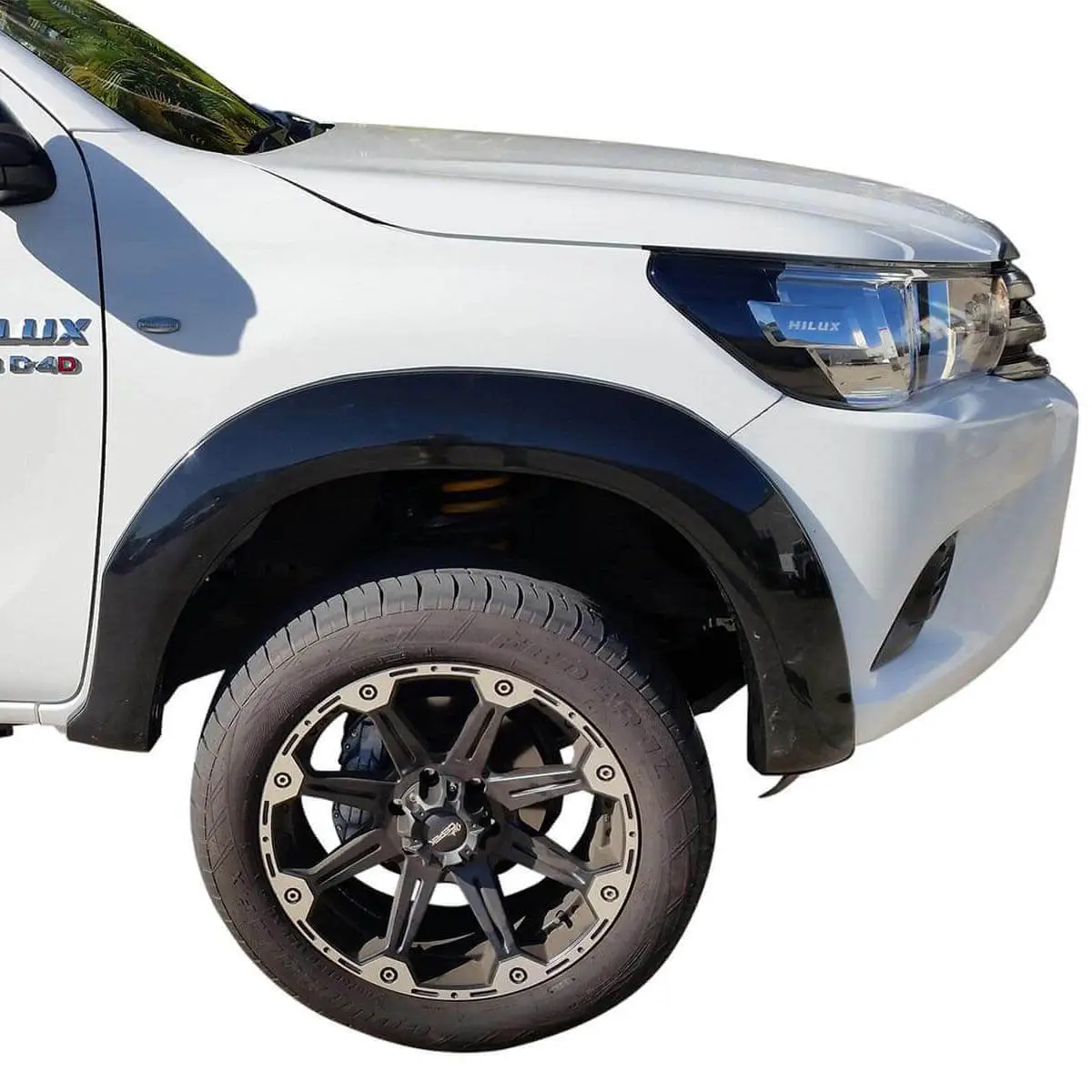 FLARE FRONT DELUXE FIBREGLASS BLACK PAIR