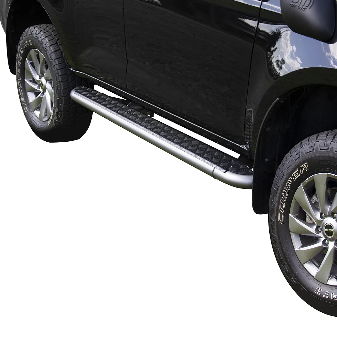 TJM SIDE STEPS MODULAR STEEL SAT BLACK 63MM