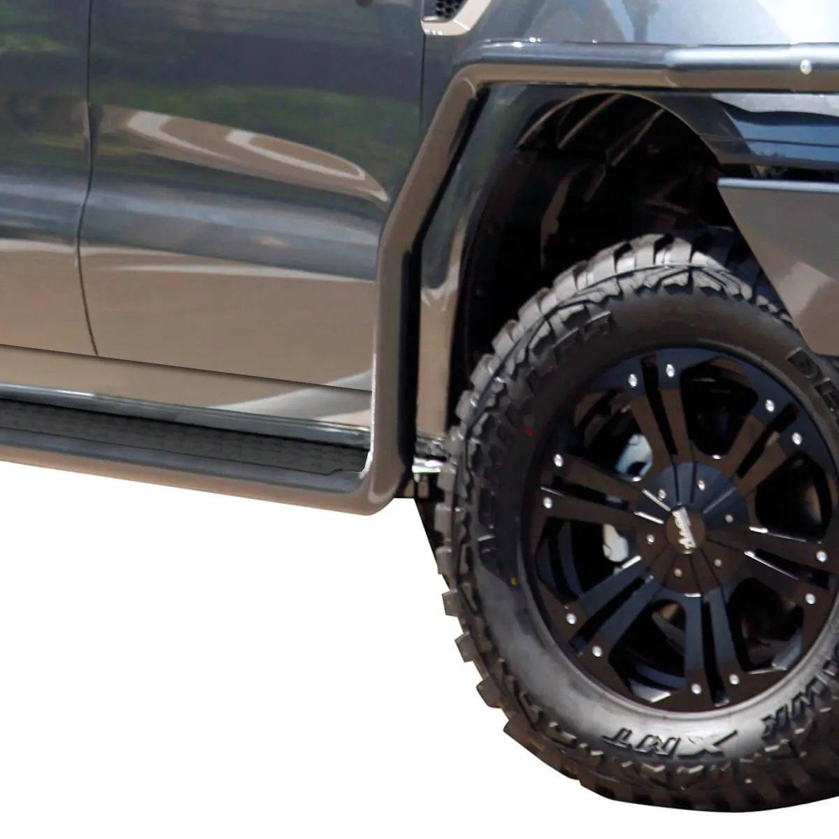 TJM SIDE STEPS MODULAR STEEL SAT BLACK 63MM