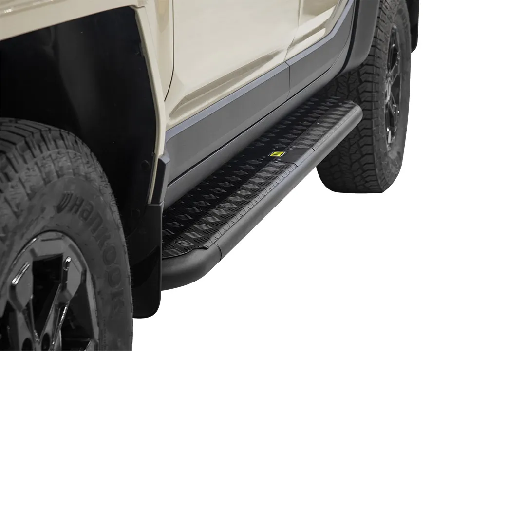 TJM SIDE STEPS MODULAR STEEL TEX BLACK 63MM