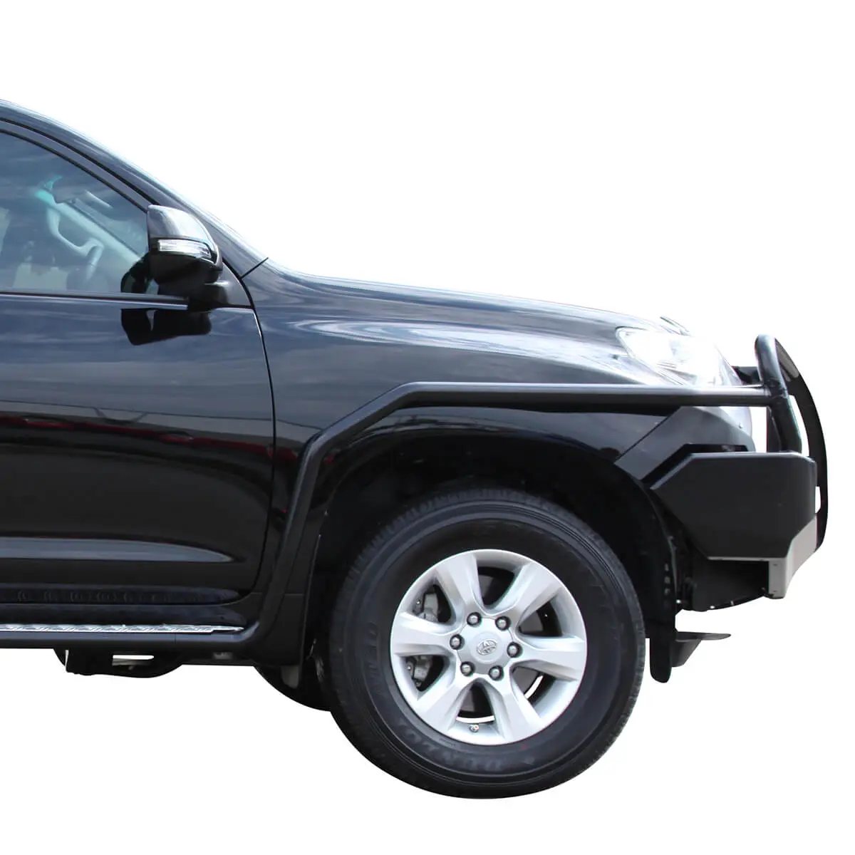 TJM SIDE BAR MODULAR STEEL SAT BLACK 50MM